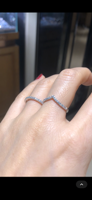 D1278,18K Platinum+Cultivated Diamond Cutting Ring