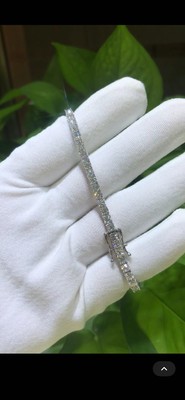 D1266,18K Platinum Tennis Chain Bracelet+Nurturing Diamond