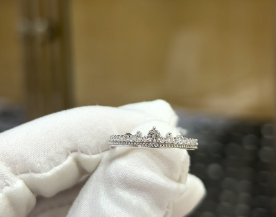 D1242, S925 Silver Women's Ring+Cultivation Diamond 0.23CT