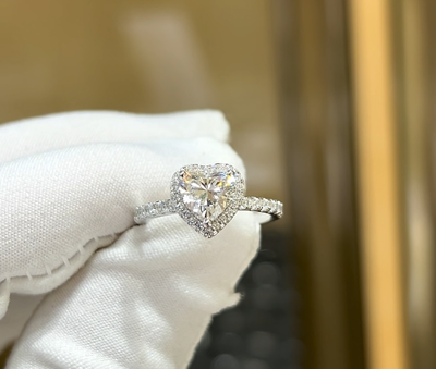 D1241, S925 Silver Women's Ring+Cultivation Diamond 1.0CT