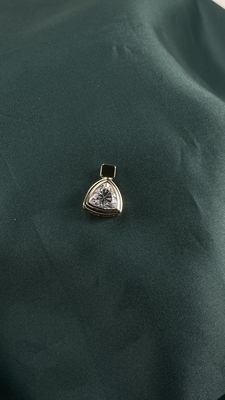 D1225, 9Yellow Gold pendant+Moissanite 4.0CT