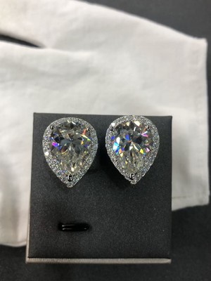 D0806, S925 Silver Ear Nails+Moissanite20.0CT