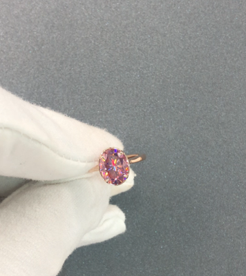 D0802,10K Rose Gold Women's Ring+Moissanite 2.0CT