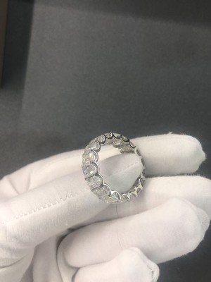 D0789,10 White Gold Women's Ring+Moissanite 14.5CT