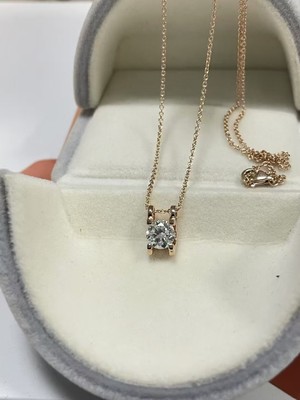 D0777,18Yellow Gold necklace+Moissanite 1.0CT