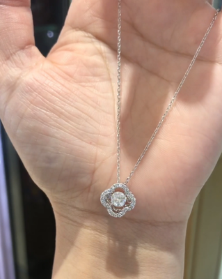 D0769.S925 Silver Necklace+Moissanite 0.5CT