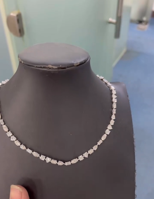 D0601, S925 Silver necklace+Moissanite29.5CT