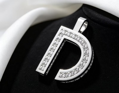 D0602, S925 Silver Pendant+Moissanite 0.1CT