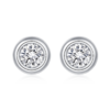 水泡系列S925银镀金培育钻石耳钉1克拉 4