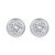 白金色/0.5CT*2耳钉一对