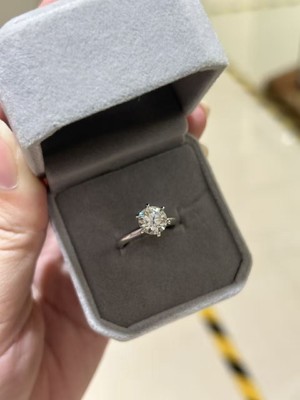D0574,18White Gold Women's Ring+Moissanite 2.0CT