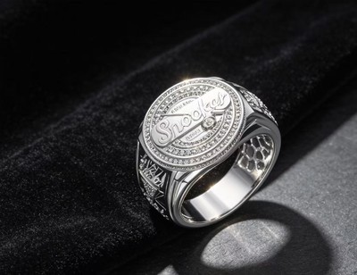 D0539, S925 Silver Men's Ring+Moissanite 0.92CT