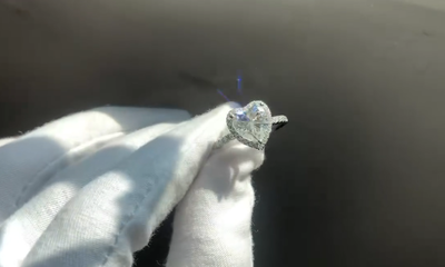D0532,18White Gold Women's Ring+Moissanite 2.0CT