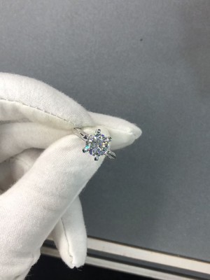 D0533,18White Gold Women's Ring+Moissanite 1.5CT